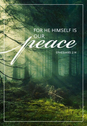 For He Himself is our peace