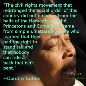 Quote of the Day: Dorothy Cotton on the Origins of the Civil Rights ...