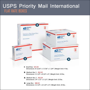 USPS Priority Mail International Flat Rate Boxes