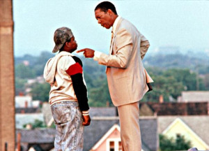 LEAN ON ME, Jermaine Hopkins, Morgan Freeman, 1989.