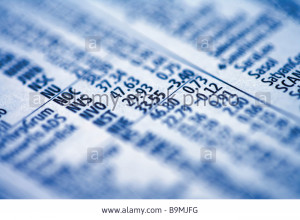 Stock Photo - Newspaper stock quotes