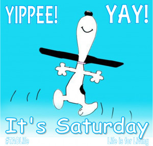 Yippee, Yay, it's Saturday! Happy Saturday friends #taolife