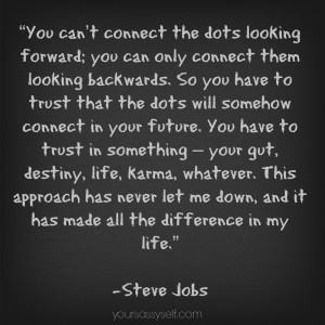 Trust Dots Will Connect Steve Jobs Quote - yoursassyself.com