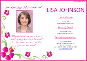 Click on the download button to get this Funeral Program Template.