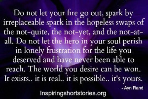 Do not let your fire go out...