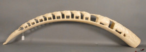 Carved Ivory Elephant Tusk