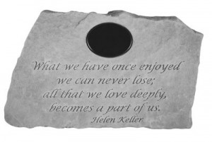 What we have once enjoyed...
