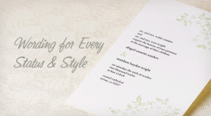 Simple Wedding Invitation Wording