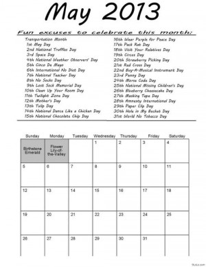 May Funny Sayings And Calendar Picture