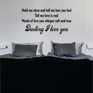 Darling I Love You The Beatles Quote Decal Wall Vinyl Art Sticker ...