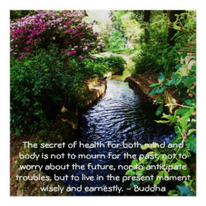 Beautiful Buddhist Quote about health and wellness Posters