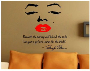 marilyn monroe home decor art wall stickers diy bathroom wall poster ...