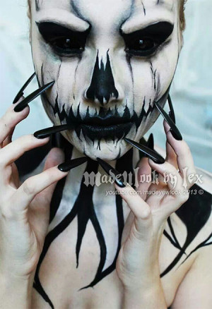 30 Scary Halloween Make Up Looks Trends Ideas For Kids Girls 2014 3 30 ...