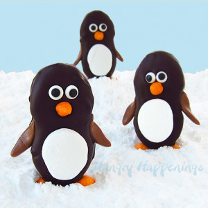 ... : Dark Chocolate Nutter Butter Penguins with Marshmallow Bellies