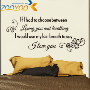love you quote Lovers bedroom wall decal decorative vinyl wall ...