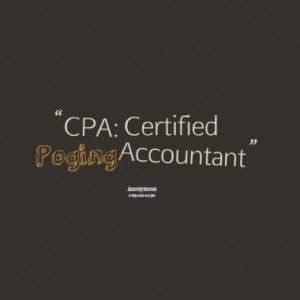 CPA: Certified Poging Accountant