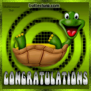 Congratulations Turtle Back Tag Code: