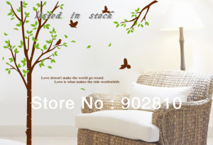 ... 63x59in-Spring-Huge-Big-Tree-Leave-Flying-Bird-Love-Letter-Saying.jpg