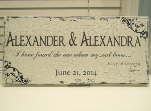custom wedding sign song of solomon quote for save the date decor ...