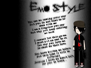 Emo style with funny quote