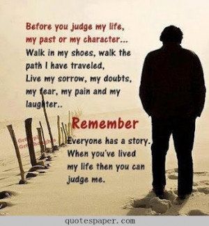 Never judge other people