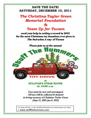 ... Save the date 12/10/11 - Tucson Stuff the Hummers Christmas Toy Drive