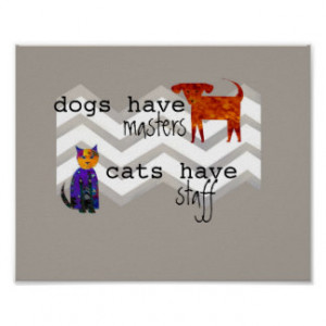 cute dog and cat poster humorous quote
