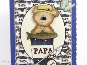 Gone Fishing Papa Handmade Card, Fathers Day or Birthday