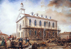 Building the Kirtland Temple. Walter Rane, 2003.