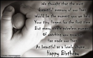 Touching birthday quote for a daughter from her parents