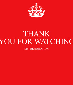 Thank You for Watching My Presentation