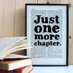 Just One More Chapter Book Lovers Gift