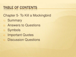 Kill A Mockingbird Important Quotes Chapter 7 ~ To Kill A Mockingbird ...