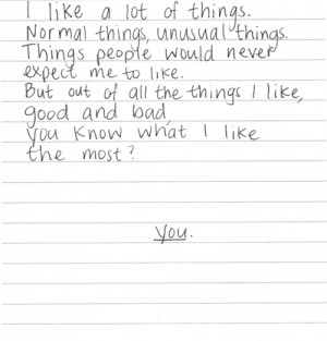 Journal with quotes, poetry, lyrics.