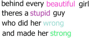 Baby Quote – Behind every Beautiful Girl Theres a Stupid guy