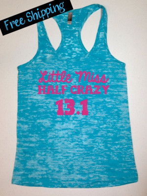 Workout Tank. Little Miss Half Crazy. Fitness by BlessonsApparel