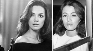 actress Joanna Whalley-Kilmer (left) portraying model Christine Keeler ...