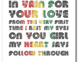 BOB MARLEY Waiting In Vain - song lyric typography - unframed poster ...