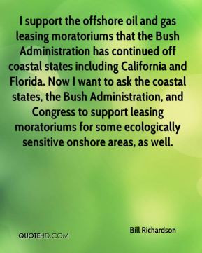 ... Administration, and Congress to support leasing moratoriums for some