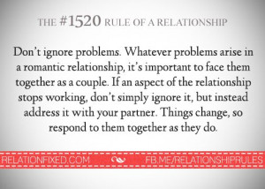 Don't ignore problems