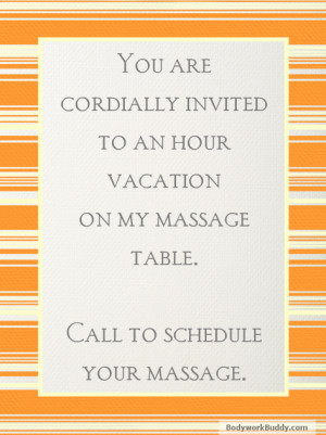 ... massage is better than taking a vacation. (And then schedule your