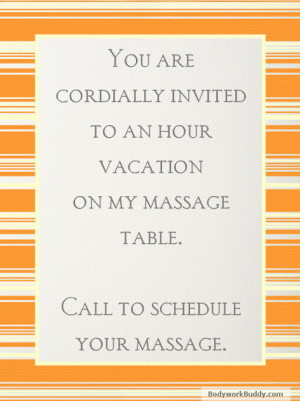 ... massage is better than taking a vacation. (And then schedule your