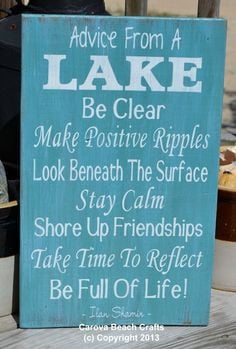 Lake House Decor - Lake Sign - Lake Decor - 18x12 - Cabin - Home Decor ...