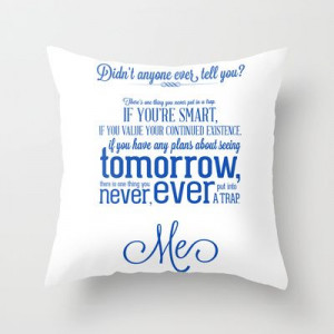 Doctor Who Quote Poster Throw Pillow