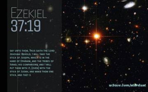 Bible Quote Ezekiel 37:19 Inspirational Hubble Space Telescope Image
