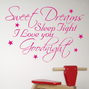 Sweet Dreams - Wall Quote Sticker Design - WA207X