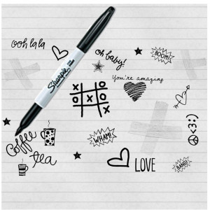 Sharpie+blank paper = best art work ever