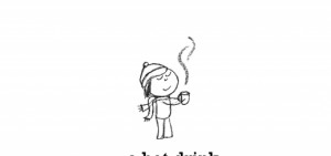 Happiness is, a hot drink on a cold day.