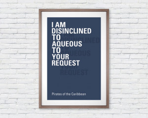 Pirates of the Caribbean Quote - Movie Poster Print