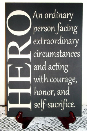 Hero Sign Great for military firefighter by AFWifeCreations, $20.00